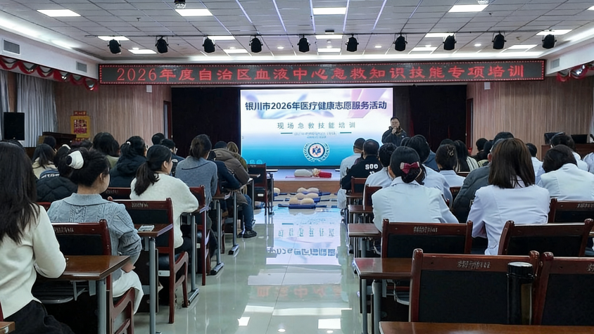 强化应急技能 守护献血安全——自治区血液中心急救知识技能专项培训(图1)